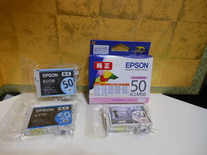  EPSON 50インク3種4個 未開封期限不明 使用していましたがプリンター交換の為・・・R２４．１０TP-No１８０