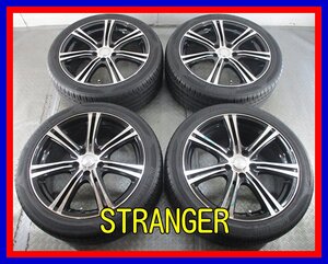 ■中古タイヤホイール■　STRANGER 18インチ 7.5J +53 5H 114.3 KINGSTAR SK10 225/45R18 91W 夏 S オデッセイ 激安 送料無料 J289