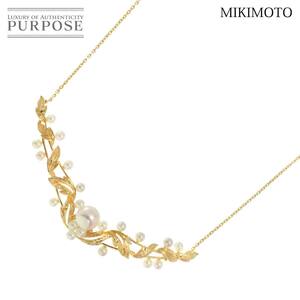 ミキモト MIKIMOTO アコヤ真珠 8.6-3.5mm ネックレス 46cm K14 YG イエローゴールド 585 パール Akoya Pearl Necklace 90240901