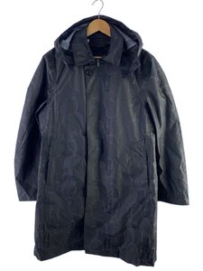 Aquascutum◆コート/40/ポリエステル/GRY/総柄/2209412002/カラビナモチーフコート/ライナー付き/ライナ