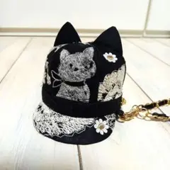 クロッチくん*耳付き帽子型ポーチ*ハンドメイド