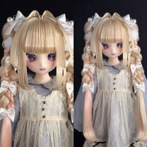 ★USAPIウィッグ★ SD/DD/MDDドール用　1/3 サイズ　カスタム　編み込み　ツインテール No.S492