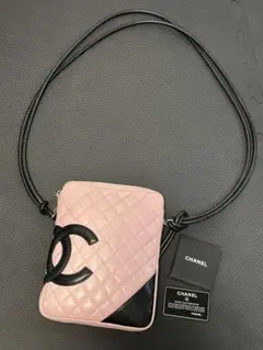 【鑑定済】CHANEL カンボンライン ミディアムポシェット