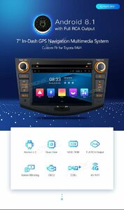 特価★展示処分品セール★トヨタ RAV4 専用ナビ！XTRONS 2DIN カーナビ 7インチ Android8.1 車載PC Bluetooth WIFI GPS