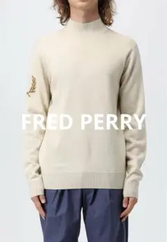 新品タグ付☆ FRED PERRY ニット　タートルネック　サイズM