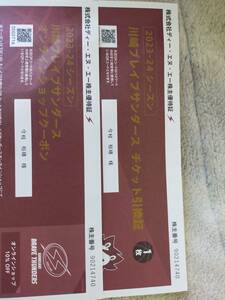 【最新】DeNA株主優待 2024川崎ブレイブサンダースチケット1枚＋オンラインショップクーポンとなりますのでよろしくお願いします