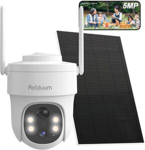 500万画素 ４灯 防犯カメラ 屋外 ソーラー Rebluum 2.4gwifi Alexa対応 防水防塵 夜間暗視撮影 監視カメラソーラー 壁や天井取り付け