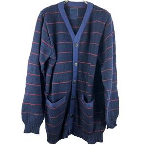 VISVIM(ビズビム) Red Stripe Knit Cardigan (navy)