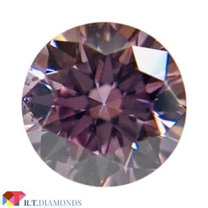 FANCY INTENSE PURPLISH PINK 0.063ct RD/RT2560/CGL