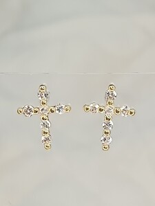 k18yg★天然ダイヤ0.20ct☆ピアス☆10