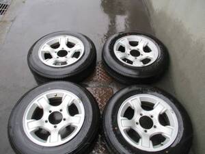 BRIDGESTONE DUELER H/L 175/80R16 91S 23年製 純正アルミホイール付4本 中古 ジムニーで使用　走行距離約3000KM