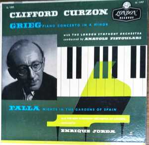 グリーグ ピアノ協奏曲 カーゾン 英ロンドン盤 フィエルスタート ロンドン交響楽団 GRIEG PIANO CONCERTO CURZON FALLA NIGHTS IN SPAIN G