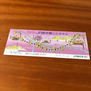 JR東日本 さよならJR長井線記念乗車証