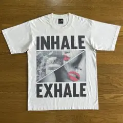 90s USA製 PRO-TAG INHALE EXHALE Tシャツ L 白