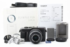 【元箱付き】 OLYMPUS オリンパス PEN E-PL10 レンズセット ミラーレス一眼カメラ ペン #698