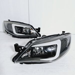 スバル インプレッサ WRX STI GRB GVB ( HID ) インナーブラック ヘッドライト 左右セット