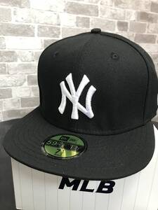 超人気即完売MLB名門NYヤンキース×NEWERA 59FIFTY希少2024ポストシーズンモデルフィッテッドキャップ1/2BK