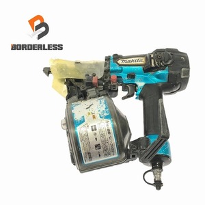 ☆中古品☆makita マキタ 65mm 高圧エア釘打機 AN634H 青 エアダスタなし エア工具 大工道具 釘打ち機 101937