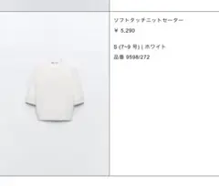 ZARA ソフトタッチニットセーター