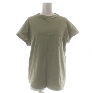 アメリカーナ AMERICANA Tシャツ カットソー ボトルネック フレンチスリーブ 半袖 緑 グリーン /XK レディース
