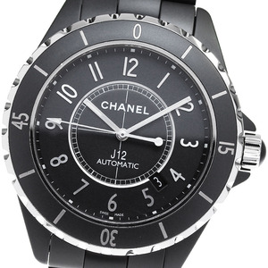 シャネル CHANEL H3131 J12 マットブラック セラミック 42MM 自動巻き メンズ 美品 _817020