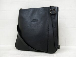 ◆超美品◆Longchamp ロンシャン◆ロゴ型押し◆カーフ レザー 本革◆ショルダー バッグ◆ブラック シルバー金具◆肩掛け◆斜め掛け◆A9511