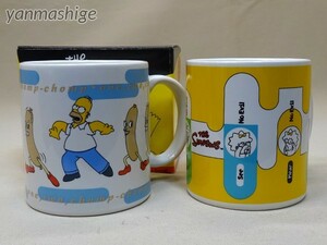 99年製 未使用品 マギー＋ホーマー 2個セット マグカップ Simpsons シンプソンズ Fox