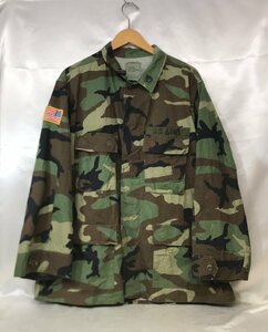 米軍実物 USARMY 99年製 カモフラージュ柄 ワッペン付き BDUジャケット フィールドジャケット LARGE/REGULAR