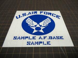 CS-0034　U.S.AIR FORCE ステッカー　文字変更　世田谷ベース風