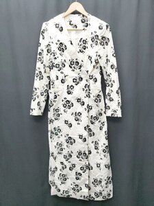 ◇ Θ AMAIL Monotone flower dress 花柄 長袖 ロング丈 ワンピース サイズF アイボリー レディース P