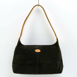 TODS トッズ ワンショルダーバッグ スエード×レザー モスグリーン レディース #32904