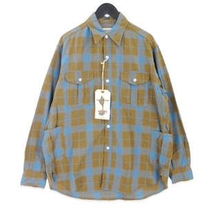 未使用 SASSAFRAS ササフラス ボタニカルスカウトシャツ SF-232000 長袖シャツ Botanical Scout Shirt ブラウン M タグ付き 20019206