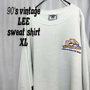 90‘s Lee リー　スウェットプルオーバー　ホワイト　XL USA製　古着　アメカジ　企業系古着　vintage ビックサイズ　SW101