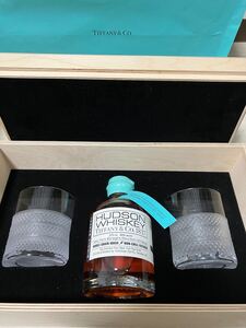 Tiffany ティファニー HUDSON Whiskey ハドソン ウイスキー 19年熟成 コラボ クリスタルグラスセット 非売品 激レア 375ml WHISKY