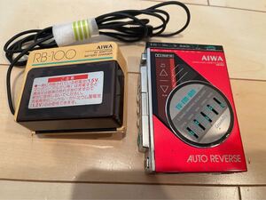 1円から　即決　AIWA アイワ　CassetteBoy カセットボーイ　HS-R9 レッド　WALKMAN カセットウォークマン ポータブルカセットプレーヤー　