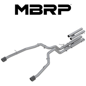 MBRP 2021-2024 RAM ラム 1500 TRX 6.2L V8 スーパーチャージド CAT-BACK レース エキゾースト カーボンファイバーTip 正規品