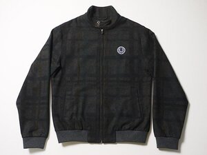 ポルトガル製　RAF SIMONS　ラフシモンズ　FRED PERRY　フレッドペリー　ウール　ブルゾン　コラボ　別注　チェック　リブ付き　Mサイズ