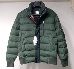 19AW 定価7.1万 新品同様 Paul Smith ポールスミス メインライン ミリタリー ダウンブルゾン グリーン系 メンズ L ジャケット