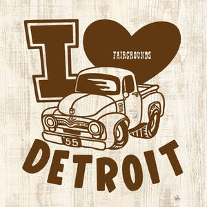 ■I LOVE DETROIT Tシャツ■Sサイズ（ホワイトxブラウン）フォード　F100 FORD