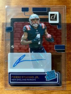 RC 直筆サイン Pierre Strong Jr. Panini Clearly Donruss Football 2022 Rated Rookie Auto ピエール・ストロング ペイトリオッツ NFL