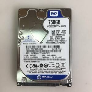 □18918時間 Western Digital WD Blue WD7500BPVX 2.5インチHDD 『正常判定』750GB