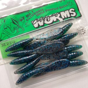 714254 新品 カリフォルニアワーム パドルテールグラブ 3-1/2インチ １0本 CALIFORNIA WORM PADDLE TAIL GRUB