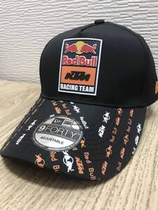 REDBULLレッドブルレーシング×NEWERAエンブレムドットメッシュスナップバックキャップBK