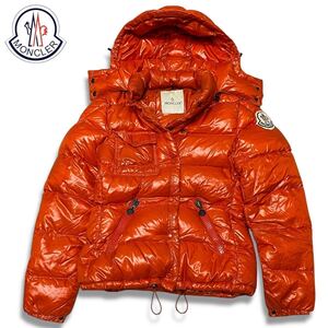 12 国内正規品 MONCLER モンクレール ERENGERE DOWN JACKET ベレンジェール ダウンジャケット ビッグ ロゴワッペン 2 オレンジ