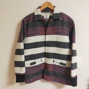 CAL O LINE キャルオーライン CHIEF BLANKET JACKET ブランケットジャケット カデットジャケット カバーオール M グレー×ホワイト×レッド