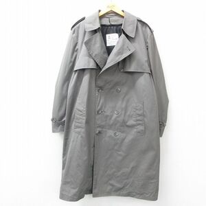 XL/古着 ロンドンフォグ 長袖 トレンチ コート メンズ 90s 大きいサイズ ロング丈 グレー 25jan07 中古 アウター