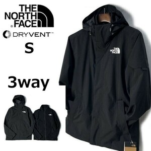 1円～!売切!【正規新品】THE NORTH FACE◆TORO PEAK TRICLIMATE JACKET◆マウンテンパーカー×フリース US限定 3way 撥水(S)黒 190122-100