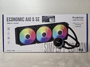 【未使用】ProArtist/360mm/ラジエーター 取り付けシンプルなオールインワン水冷CPUクーラー「ECONOMIC AIO5 SE」オールブラック