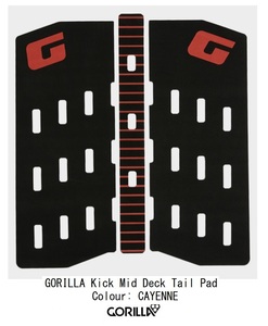 送料無料▲2024年モデル　GORILLA Kick Mid Deck Tail Pad　Colour CAYENNE　新品