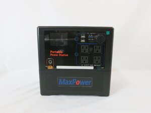 1円～　ジャンク　中古　MaxPower ポータブル電源 ソーラーパネル MP1300　通電のみ確認